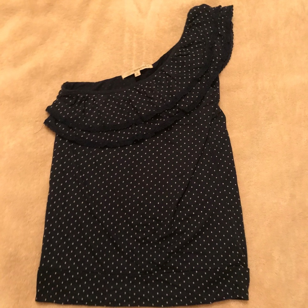 One Shoulder polka dot top